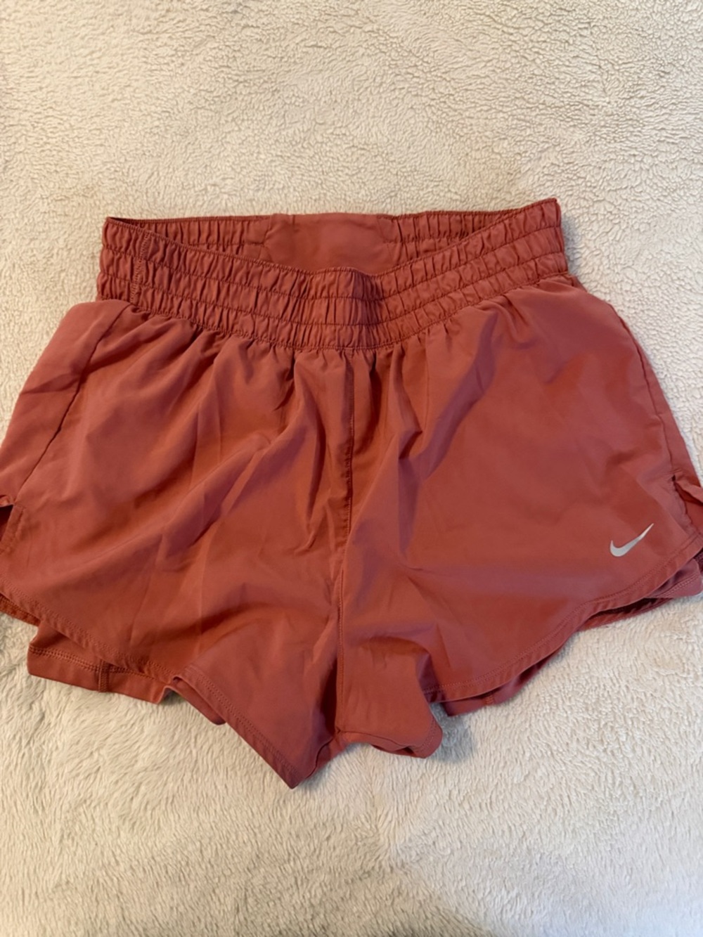 Nike Dri-Fit Women’s High Waisted 2-in-1 Shorts in Dusty Rose